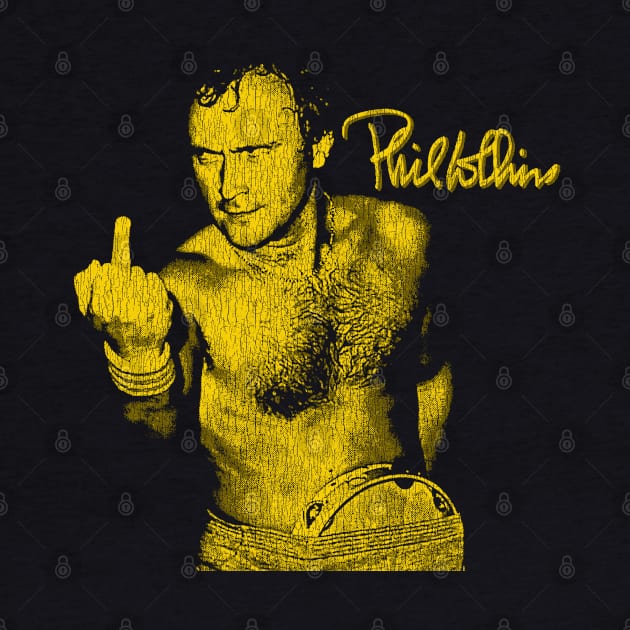 Funny Phil Collins Fan Art Yellow Gold by Bingung Mikir Nama Design